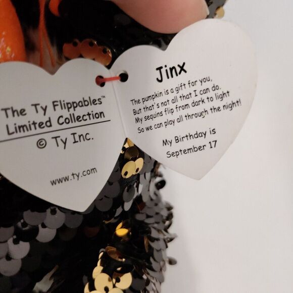 Ty Beanie Boo Jinx Flippable Brand New With Mint Tag - Picture 3 of 3